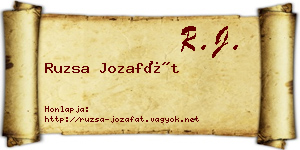 Ruzsa Jozafát névjegykártya